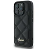 Guess Quilted Metal Logo Apple iPhone 16 Plus - dėklas telefonui juodos spalvos