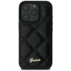 Guess Quilted Metal Logo Apple iPhone 16 Plus - dėklas telefonui juodos spalvos