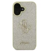 GUESS dėklas skirtas Apple iPhone 16 GUHCP16SHG4SGD (Fixed Glitter Big 4G) aukso spalvos