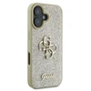 GUESS dėklas skirtas Apple iPhone 16 GUHCP16SHG4SGD (Fixed Glitter Big 4G) aukso spalvos