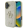 GUESS dėklas skirtas Apple iPhone 16 GUHCP16SHG4SGD (Fixed Glitter Big 4G) aukso spalvos