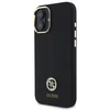 Guess GUHCP16SM4DGPK Apple iPhone 16 6.1″ juodos spalvos kietas dėklas Silicone Logo Strass 4G