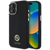Guess GUHCP16SM4DGPK Apple iPhone 16 6.1″ juodos spalvos kietas dėklas Silicone Logo Strass 4G