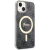 Dėklas Guess GUHMP14SH4STK Hardcase 4G MagSafe for iPhone 14 / 15 / 13 6.1" / juodas