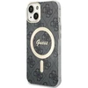 Dėklas Guess GUHMP14SH4STK Hardcase 4G MagSafe for iPhone 14 / 15 / 13 6.1" / juodas