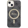 Dėklas Guess GUHMP14SH4STK Hardcase 4G MagSafe for iPhone 14 / 15 / 13 6.1" / juodas