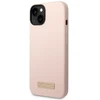 Guess Silicone Logo Plate MagSafe silikoninis dėklas iPhone 13/14/15