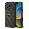 Guess 4G Ring Classic Logo MagSafe Apple iPhone 16 Pro – dėklas telefonui rudos spalvos