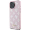 Guess GUHMP16LPGPYSP Apple iPhone 16 Pro 6.3″ rožinės spalvos kietas dėklas Peony Script Logo MagSafe