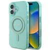 Guess GUHMP16MPFTDTEN Apple iPhone 16 Plus 6.7″ žalias kietas dėklas IML Rhinestones MagSafe