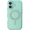 Guess GUHMP16MPFTDTEN Apple iPhone 16 Plus 6.7″ žalias kietas dėklas IML Rhinestones MagSafe