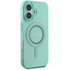 Guess GUHMP16MPFTDTEN Apple iPhone 16 Plus 6.7″ žalias kietas dėklas IML Rhinestones MagSafe
