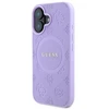Guess GUHMP16MPSAPSMEU Apple iPhone 16 Plus 6.7″ violetinės spalvos kietas dėklas Saffiano Peony Classic Logo