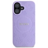 Guess GUHMP16MPSAPSMEU Apple iPhone 16 Plus 6.7″ violetinės spalvos kietas dėklas Saffiano Peony Classic Logo