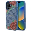 Guess GUHMP16SP4ROPEMCB Apple iPhone 16 6.1″ mėlynas kietas dėklas 4G Flowers Print MagSafe
