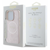 Guess Saffiano Peony Classic Logo MagSafe - dėklas skirtas Apple iPhone 16 Pro Max pink