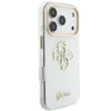 Dėklas Guess IML 4G Metalinis dangtelis su skriptu, skirtas iPhone 17 Pro Max / 18 Pro Max - Baltas