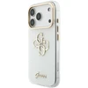 Dėklas Guess IML 4G Metalinis dangtelis su skriptu, skirtas iPhone 17 Pro Max / 18 Pro Max - Baltas