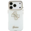Dėklas Guess IML 4G Metalinis dangtelis su skriptu, skirtas iPhone 17 Pro Max / 18 Pro Max - Baltas