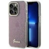 Guess GUHCP15LHDECMP Apple iPhone 15 Pro 6.1″ rožinės spalvos kietas dėklas IML Faceted Mirror Disco Iridescent