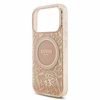Guess IML Flowers Allover dirželis MagSafe dėklas iPhone 18 Pro rožinis