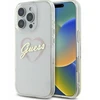 Guess IML Heart Apple iPhone 16 Pro - dėklas telefonui skaidrus