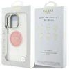 Dėklas Guess IML Metal Colored Circle Classic Logo MagSafe, skirtas iPhone 16 Pro Max, rožinės spalvos