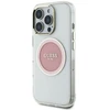 Dėklas Guess IML Metal Colored Circle Classic Logo MagSafe, skirtas iPhone 16 Pro Max, rožinės spalvos