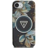 Guess IML Metal Glitter Flowers Triangle MagSafe dėklas iPhone 16e - juodas