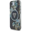 Guess IML Metal Glitter Flowers Triangle MagSafe dėklas iPhone 16e - juodas