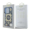 Guess IML Peony On 4G Background MagSafe Case Apple iPhone 16 Pro - dėklas telefonui mėlynos spalvos