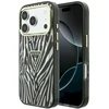 Guess IML zebra blizgi trikampio logotipo MagSafe dėklas iPhone 17 Pro Max / 18 Pro Max - Sidabrinis