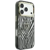 Guess IML zebra blizgi trikampio logotipo MagSafe dėklas iPhone 17 Pro Max / 18 Pro Max - Sidabrinis