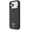 Original dėklas GUESS Leather 4G Triangle Strass MagSafe skirtas Apple iPhone 17 Pro Max juodos spalvos