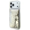 Guess Liq dėklas. Glitter 4 Charms skirtas Apple iPhone 17 Pro Max aukso spalvos