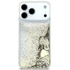 Guess Liq dėklas. Glitter 4 Charms skirtas Apple iPhone 17 Pro Max aukso spalvos