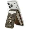 Dėklas „Guess PU 4G Mirror MagSafe“ kortelių stovas, rudas