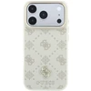 Guess Peony 4G Small Logo MagSafe dėklas, skirtas iPhone 17 Pro Max / 18 Pro Max - rusvai gelsvas
