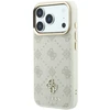 Guess Peony 4G Small Logo MagSafe dėklas, skirtas iPhone 17 Pro Max / 18 Pro Max - rusvai gelsvas