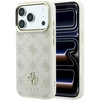 Guess Peony 4G Small Logo dėklas su MagSafe, skirtas iPhone 17 Pro / 18 Pro – smėlio spalvos