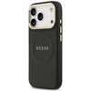 GUESS dėklas, skirtas IPHONE 17 Pro, suderinamas su MagSafe GUHMP17LPSAMSECK (PU W/ Peony Hot Stamp) juodas