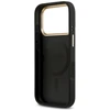 GUESS dėklas, skirtas IPHONE 17 Pro, suderinamas su MagSafe GUHMP17LPSAMSECK (PU W/ Peony Hot Stamp) juodas