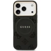 GUESS dėklas, skirtas IPHONE 17 Pro, suderinamas su MagSafe GUHMP17LPSAMSECK (PU W/ Peony Hot Stamp) juodas