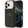 GUESS dėklas, skirtas IPHONE 17 Pro, suderinamas su MagSafe GUHMP17LPSAMSECK (PU W/ Peony Hot Stamp) juodas