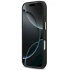 GUESS dėklas, skirtas IPHONE 17 Pro, suderinamas su MagSafe GUHMP17LPSAMSECK (PU W/ Peony Hot Stamp) juodas