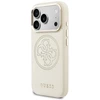 „Guess“ perforuotas 4G „MagSafe“ dėklas, skirtas „iPhone 17 Pro“ – rusvai geltonas