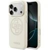 „Guess“ perforuotas 4G „MagSafe“ dėklas, skirtas „iPhone 17 Pro“ – rusvai geltonas