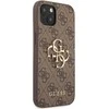 Guess PU 4G metalinis logotipo dėklas, skirtas iPhone 13 Brown