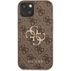 Guess PU 4G metalinis logotipo dėklas, skirtas iPhone 13 Brown