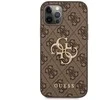 Guess "GUHCP12M4GMGBR PU 4G metalinis logotipo dėklas iPhone 12/12 Pro" rudas